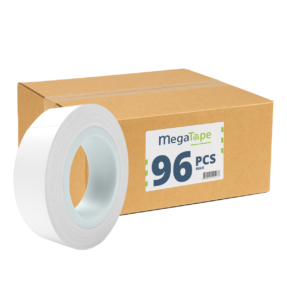 96x MegaTape UT7 PVC tape - 10 m op rol 19 mm wit