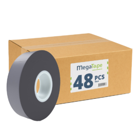 48x MegaTape UT7 PVC tape - 33 m op rol 19 mm grijs