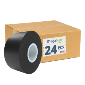 24x MegaTape UT7 PVC tape - 33 m op rol 38 mm zwart