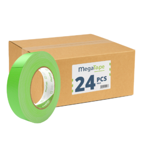 24x MegaTape UT70 fluor gaffa tape - 25 m op rol 25 mm groen