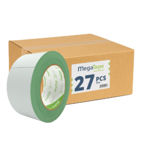 27x MegaTape 410 Dubbelzijdige verwijderbare expotape - 25 m op rol 50 mm groen