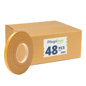 48x MegaTape 450 Dubbelzijdige verwijderbare linnentape - 50m op rol 12 mm