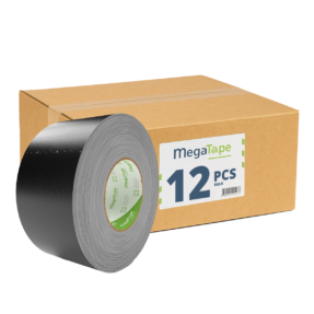 12x MegaTape MCT 300 Gaffa tape - 50m op rol 75 mm zwart 12x MegaTape MCT 300 Gaffa tape - 50m op rol 75 mm zwart