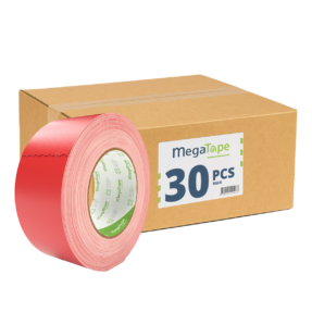 30x MegaTape MCT 300 Gaffa tape - 25m op rol 50 mm rood