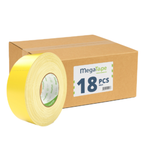 18x MegaTape MCT 300 Gaffa tape - 50m op rol 50 mm geel 18x MegaTape MCT 300 Gaffa tape - 50m op rol 50 mm geel