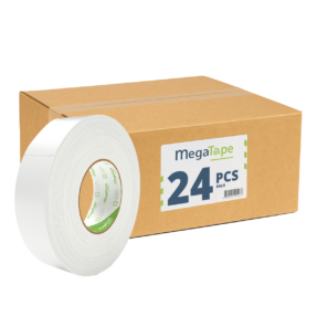 24x MegaTape MCT 300 Gaffa tape - 50m op rol 38 mm wit
