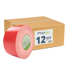 12x MegaTape MCT 300 Gaffa tape - 50m op rol 75 mm rood 12x MegaTape MCT 300 Gaffa tape - 50m op rol 75 mm rood