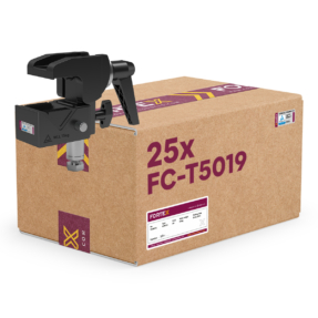 25× FORTEX Super Clamp 035 WLL 15kg 30-51mm zwart inclusief Spigot