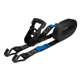 FORTEX 2-delige spanband met ratel en haken - 25mm  - 750/1500daN - 4 meter zwart