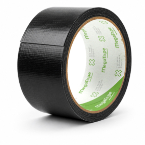MegaTape 910 brand vertragende ducttape - 10m op rol 50 mm zwart MegaTape 910 brand vertragende ducttape - 10m op rol 50 mm zwart
