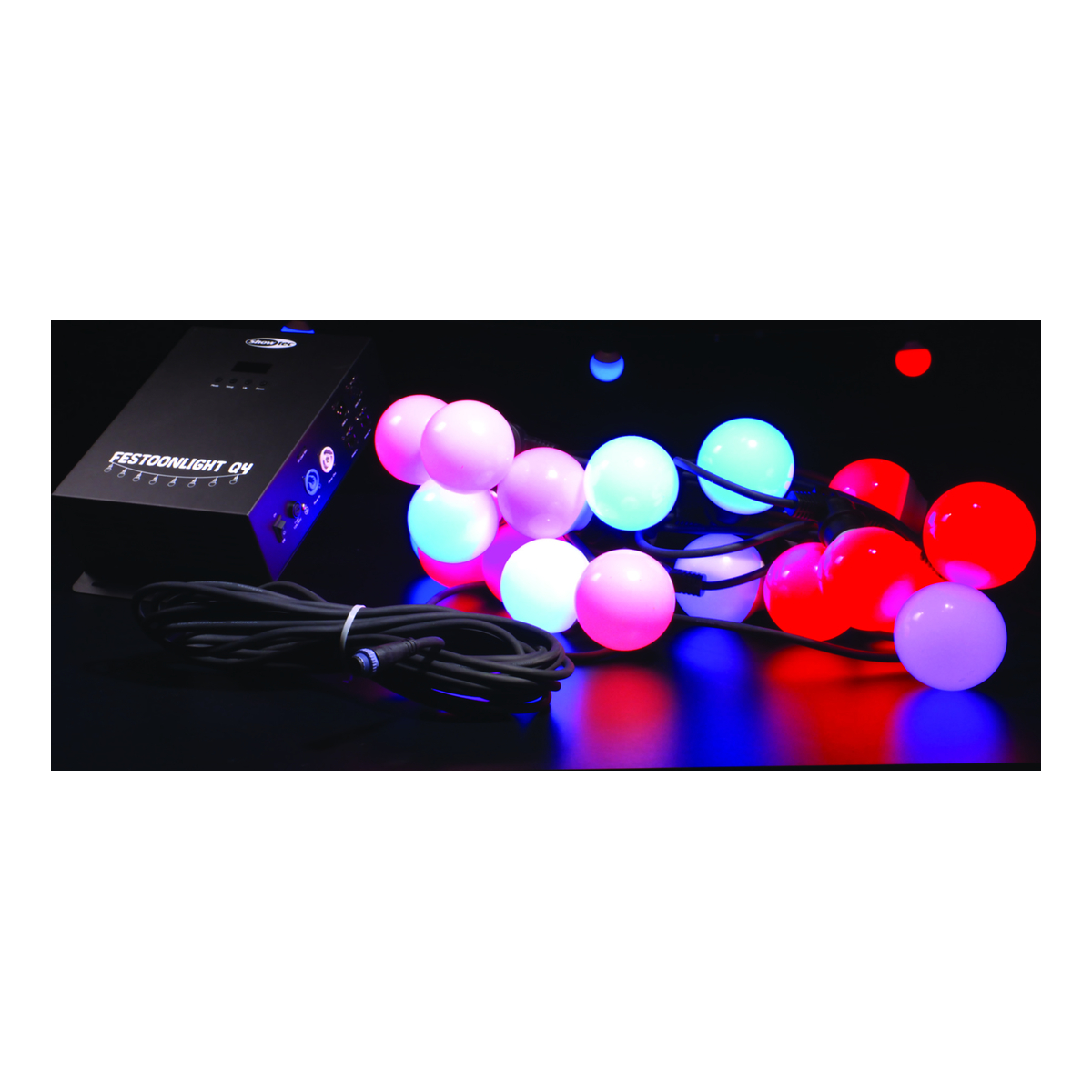 Showtec Festoon Q4 String IP65 – 15 m, 20 pixels, per-pixel aansturing (DMX/Art-Net) Showtec Festoon Q4 String IP65 – 15 m, 20 pixels, per-pixel aansturing (DMX/Art-Net)