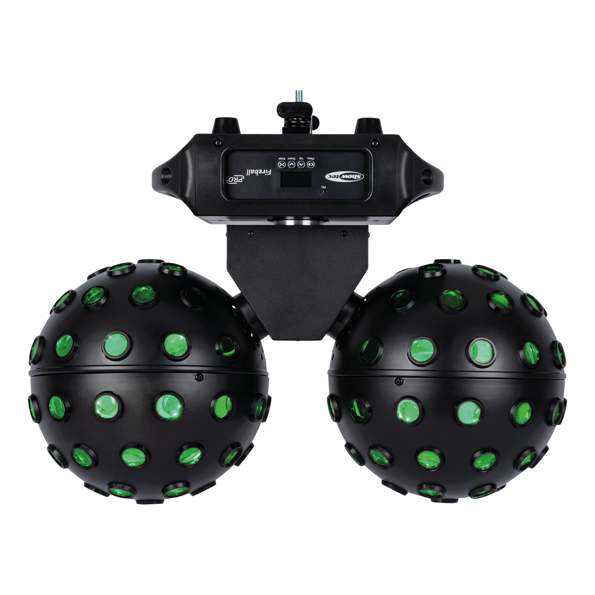 Showtec FireBall PRO – Dubbel RGBW-spiegelboleffect, DMX en stand‑alone Showtec FireBall PRO – Dubbel RGBW-spiegelboleffect, DMX en stand‑alone