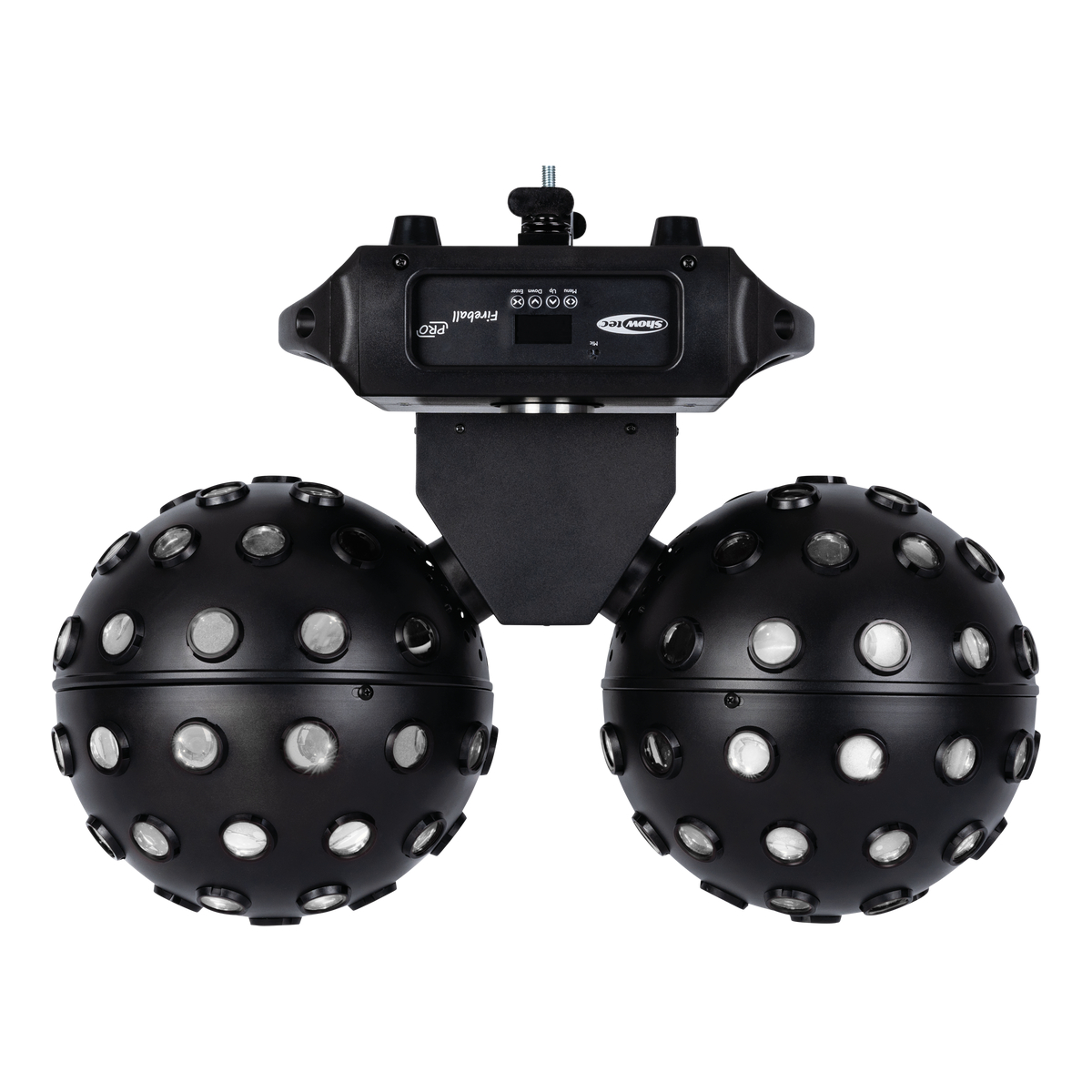 Showtec FireBall PRO – Dubbel RGBW-spiegelboleffect, DMX en stand‑alone Showtec FireBall PRO – Dubbel RGBW-spiegelboleffect, DMX en stand‑alone