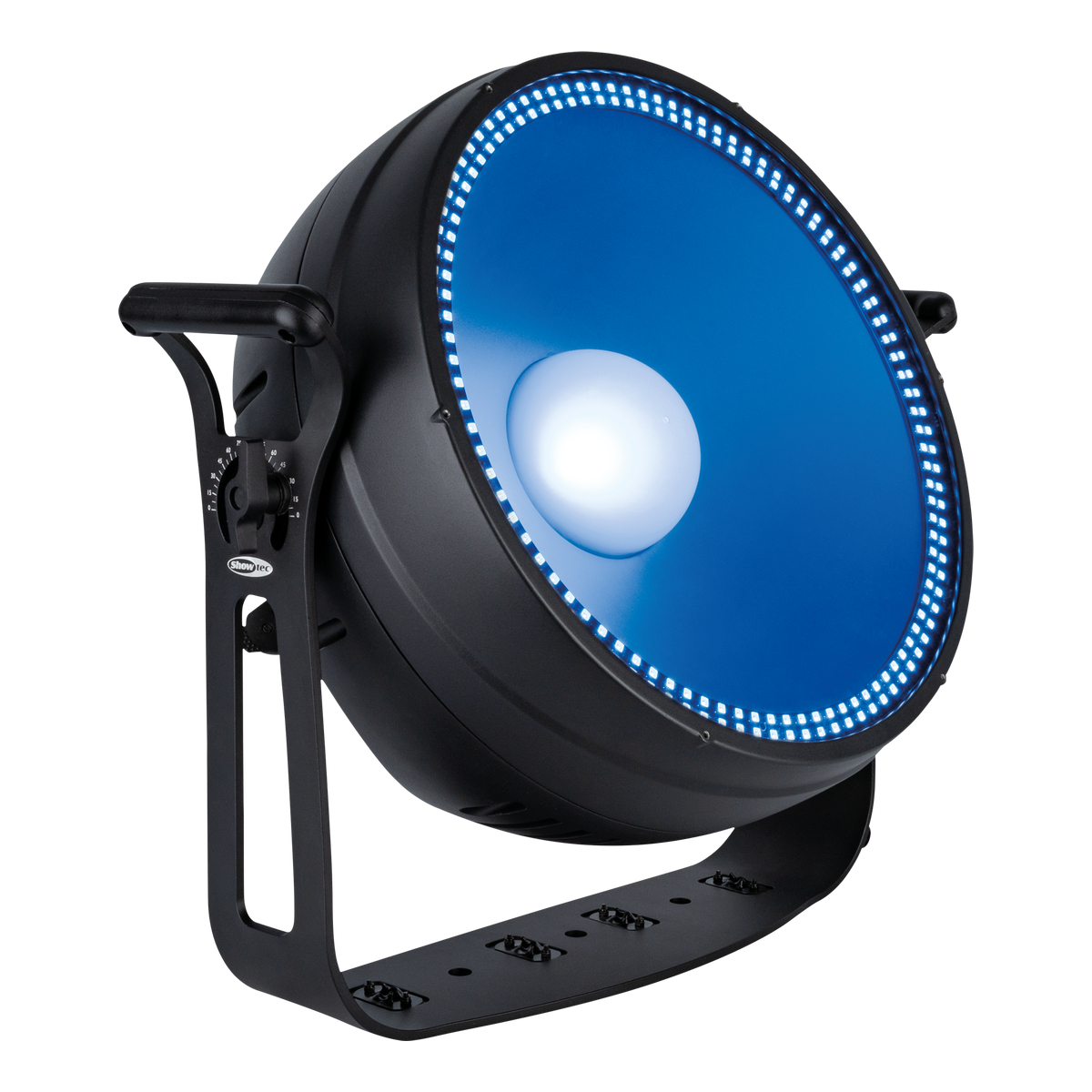 Showtec Lumina Sola – 500 W RGBAL LED-blinder met RGB LED-ringeffect