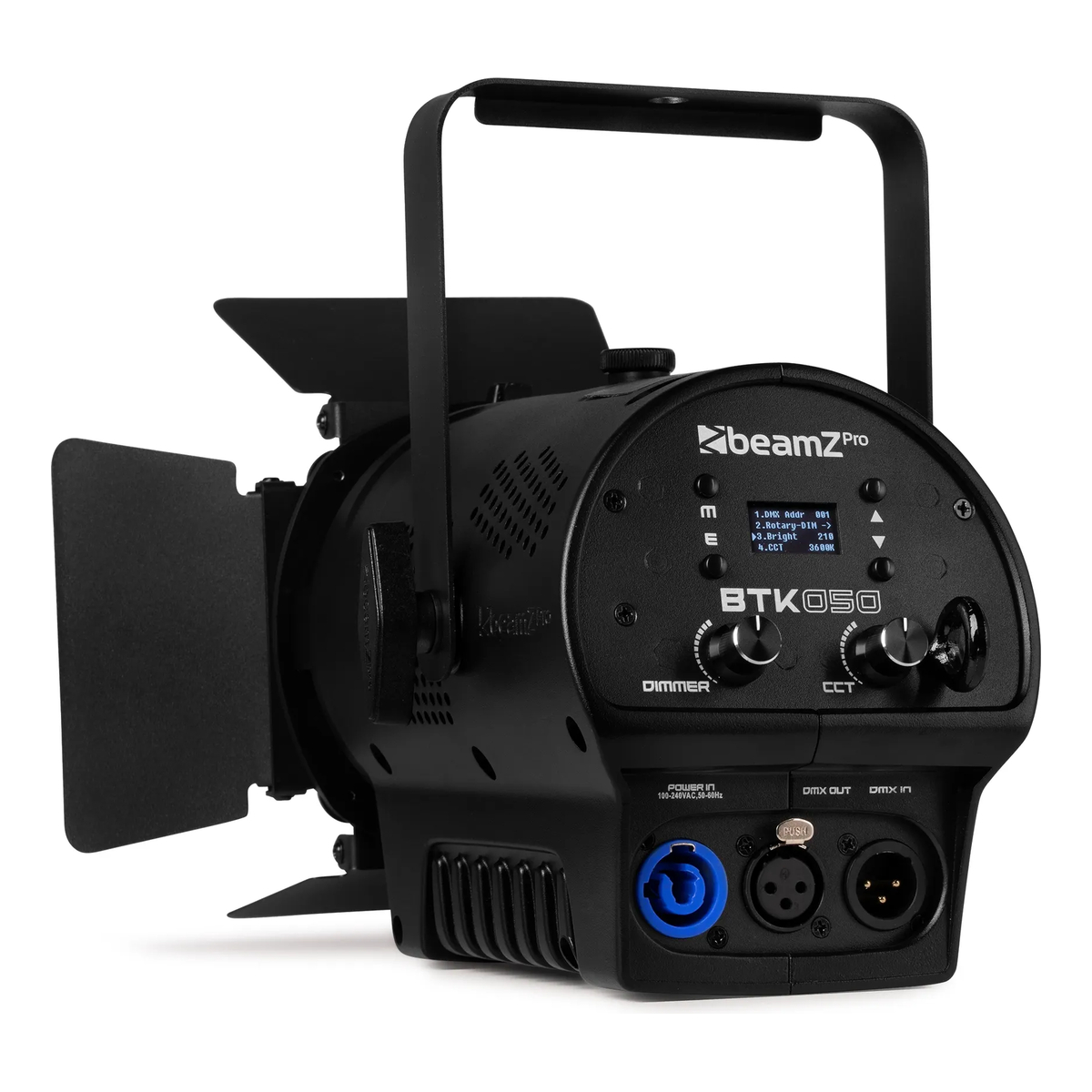 BeamZ Pro BTK050Z-3 LED Mini Fresnel Spot set van 8x BTK050Z-3 in FCBTK050 flightcase BeamZ Pro BTK050Z-3 LED Mini Fresnel Spot set van 8x BTK050Z-3 in FCBTK050 flightcase