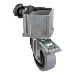 Showgear Mammoth Dex zwenkwiel voor podiumpoot (insert) met rem Showgear Mammoth Dex zwenkwiel voor podiumpoot (insert) met rem