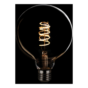 Showgear LED Filament Bulb G125 – 5 W, E27, dimbaar, 1800 K (warm amber) Showgear LED Filament Bulb G125 – 5 W, E27, dimbaar, 1800 K (warm amber)