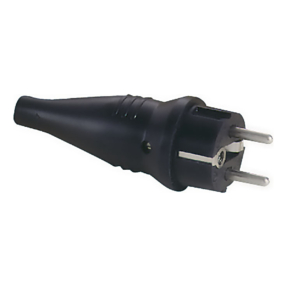 Abl Rubber Schuko 230V/240V Connector Male Zwarte behuizing – CEE7/VII