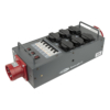 Showgear Powersplit 32 krachtstroomverdeler CEE 32A naar 6x Schuko en CEE 32A uitgang