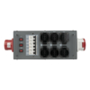 Showgear Powersplit 32 krachtstroomverdeler CEE 32A naar 6x Schuko en CEE 32A uitgang