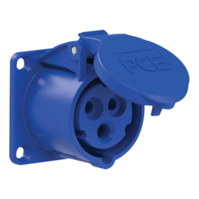 PCE CEE 16 A/240 V inbouwcontactdoos 3-polig, blauw, IP54 PCE CEE 16 A/240 V inbouwcontactdoos 3-polig, blauw, IP54