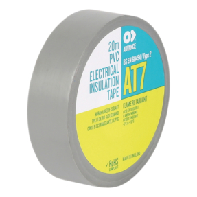 Advance AT7 PVC-tape grijs, 19 mm x 20 m Advance AT7 PVC-tape grijs, 19 mm x 20 m