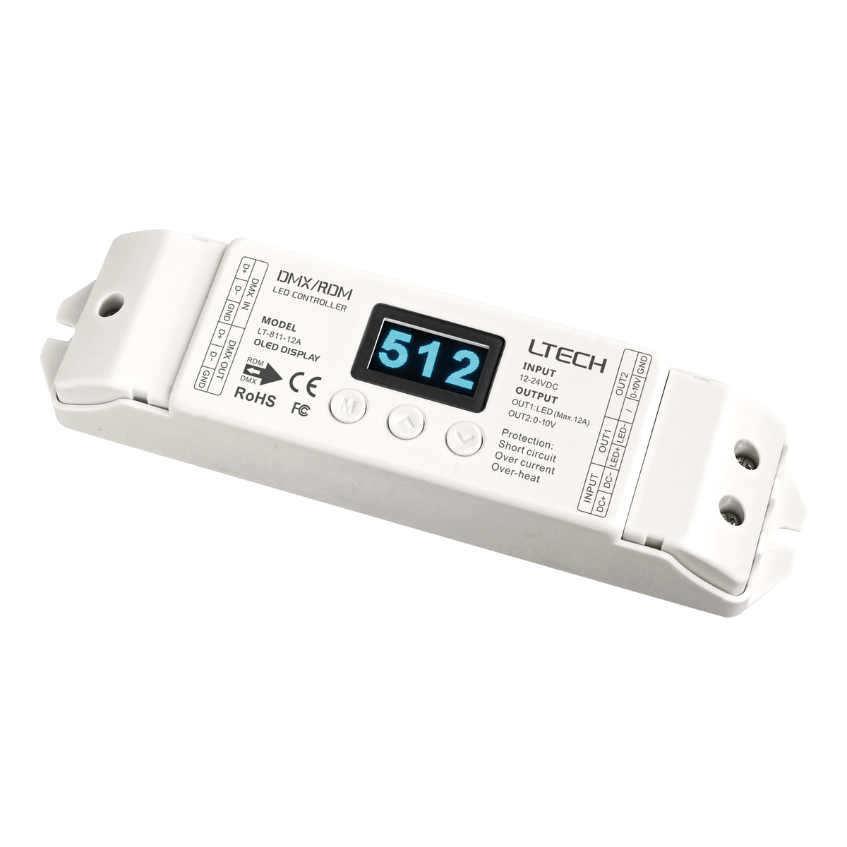 Ltech DMX LED-driver 1 kanaal × 12 A, 12 – 24 V DC Ltech DMX LED-driver 1 kanaal × 12 A, 12 – 24 V DC