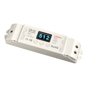 Ltech DMX LED-driver – 4 kanalen × 5 A, OLED-display