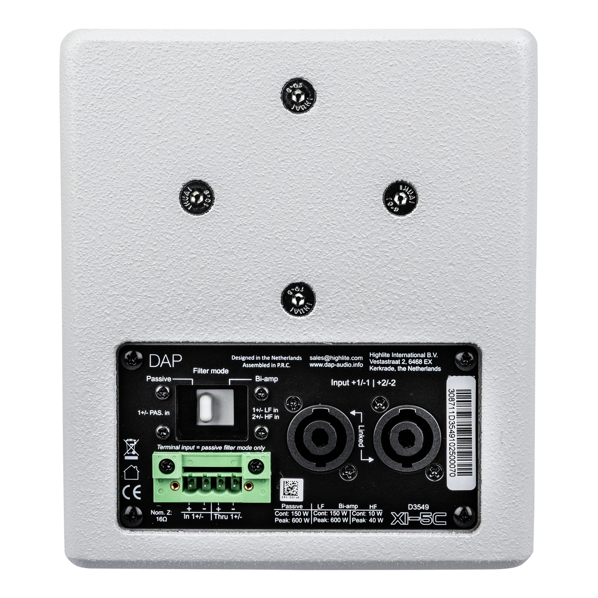 DAP Xi‑5C White passieve installatie luidspreker – Passieve 5” coaxiale installatie luidspreker – wit DAP Xi‑5C White passieve installatie luidspreker – Passieve 5” coaxiale installatie luidspreker – wit