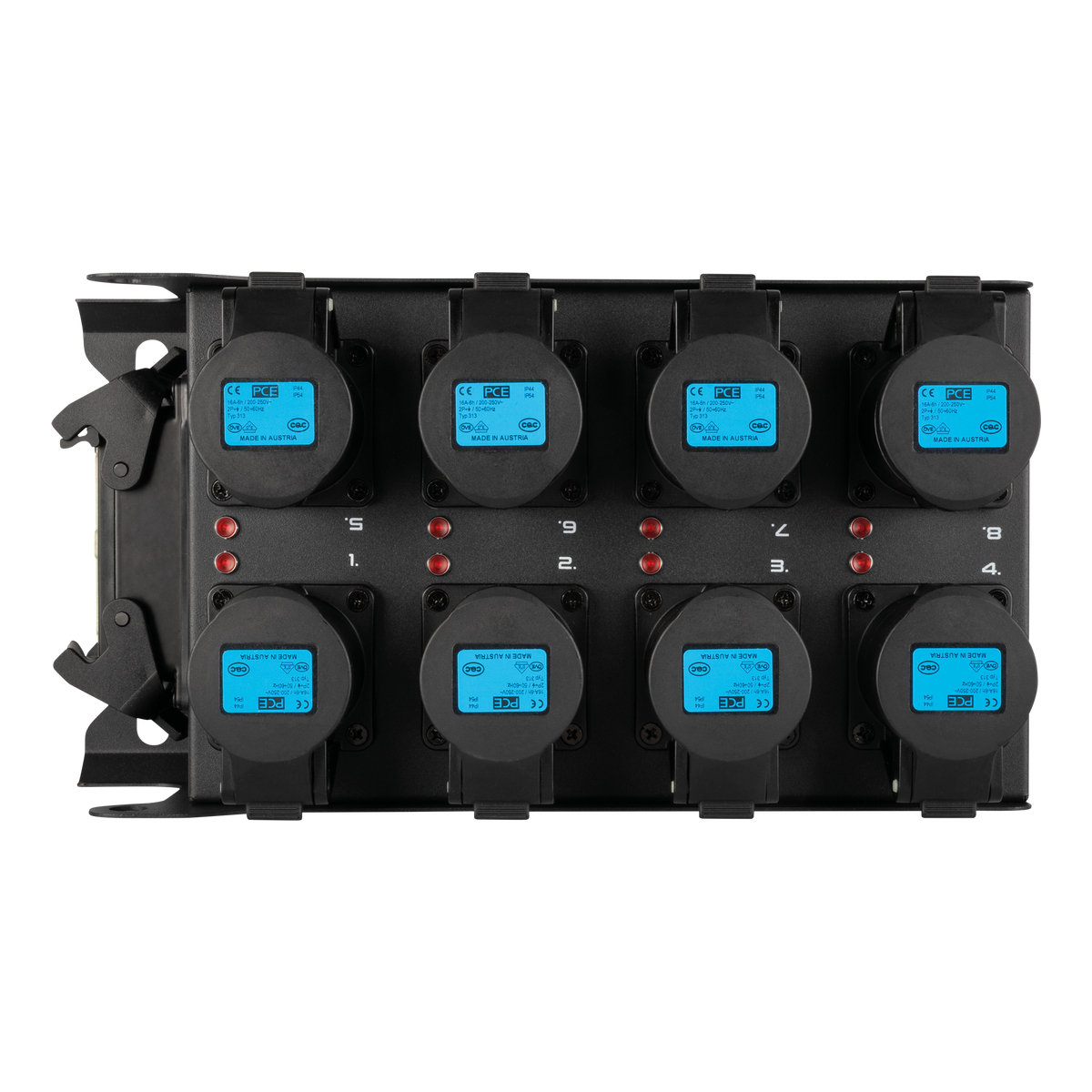 Showgear PowerCore 1m.8c breakoutbox – Breakout Multipin H16 in naar 8x CEE 16A (1P+N+PE) Showgear PowerCore 1m.8c breakoutbox – Breakout Multipin H16 in naar 8x CEE 16A (1P+N+PE)