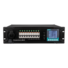 Showgear PowerCore 32.9 3U 3‑fase stroomverdeler – CEE5P 32A in, 9x Schuko, RCBO per uitgang