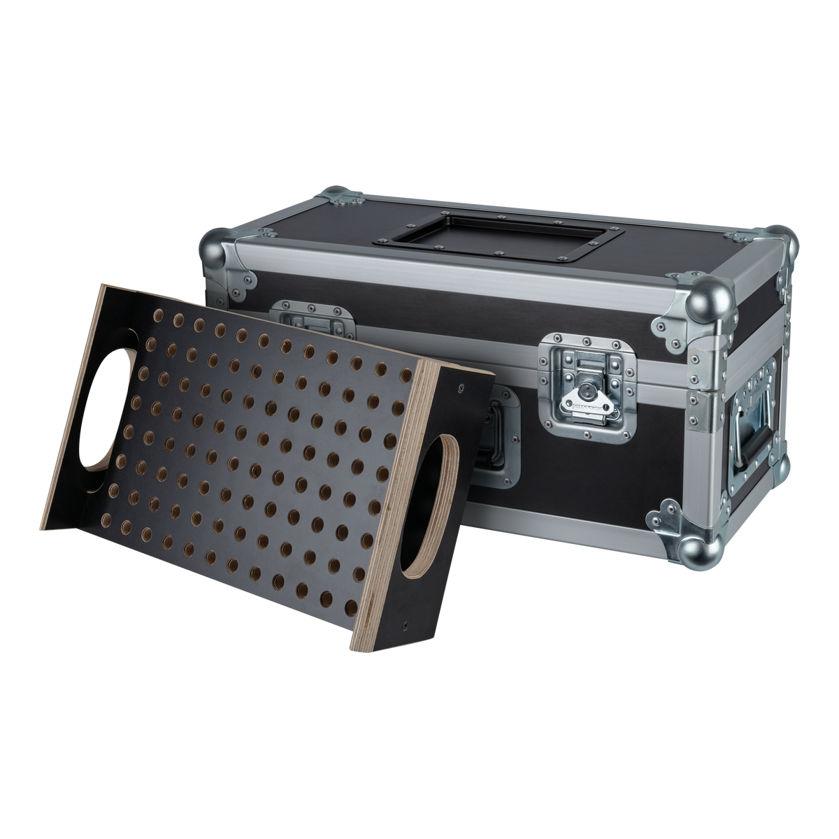 Showgear Conical Adapter Case 2 – flightcase voor conische spigots, 192 pennen Showgear Conical Adapter Case 2 – flightcase voor conische spigots, 192 pennen