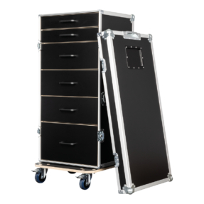 Showgear Drawer Case 1 – Ladekast flightcase met 6 lades, zwart Showgear Drawer Case 1 – Ladekast flightcase met 6 lades, zwart