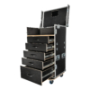 Showgear Drawer Case 2 ladekast flightcase – 5 lades, 2 werkbladen