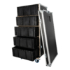 Showgear Storage Case 1 flightcase met 5 verwijderbare kratten, zwart