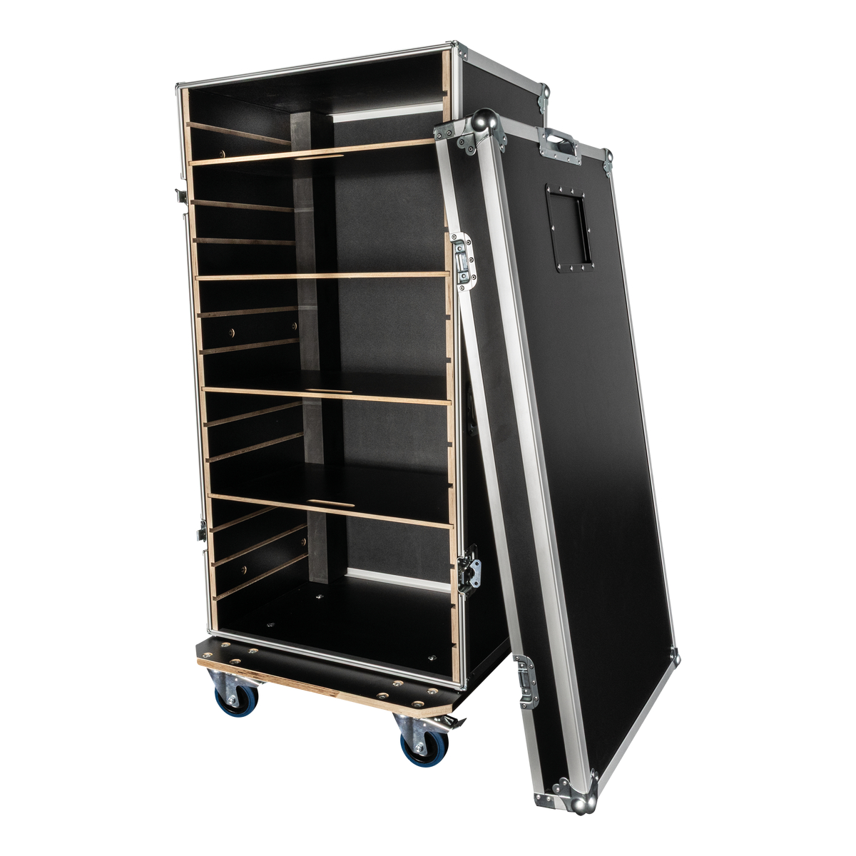 Showgear Storage Case 1 flightcase met 5 verwijderbare kratten, zwart Showgear Storage Case 1 flightcase met 5 verwijderbare kratten, zwart