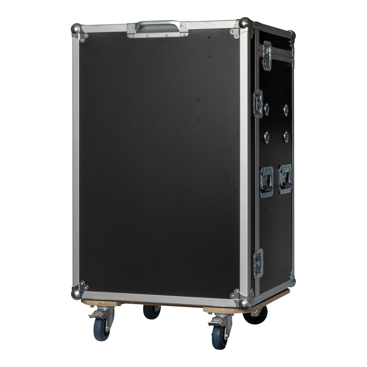 Showgear Storage Case 2 flightcase met 4 kratten en 2 werkbladen, zwart Showgear Storage Case 2 flightcase met 4 kratten en 2 werkbladen, zwart