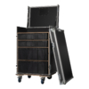 Showgear Storage Case 2 flightcase met 4 kratten en 2 werkbladen, zwart