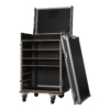 Showgear Storage Case 2 flightcase met 4 kratten en 2 werkbladen, zwart