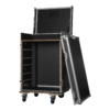 Showgear Storage Case 2 flightcase met 4 kratten en 2 werkbladen, zwart