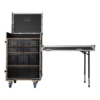 Showgear Storage Case 2 flightcase met 4 kratten en 2 werkbladen, zwart