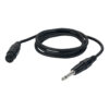 DAP FL02 ongebalanceerde verloopkabel XLR female 3-polig naar jack TS 6,3 mm mono, 1,5 m