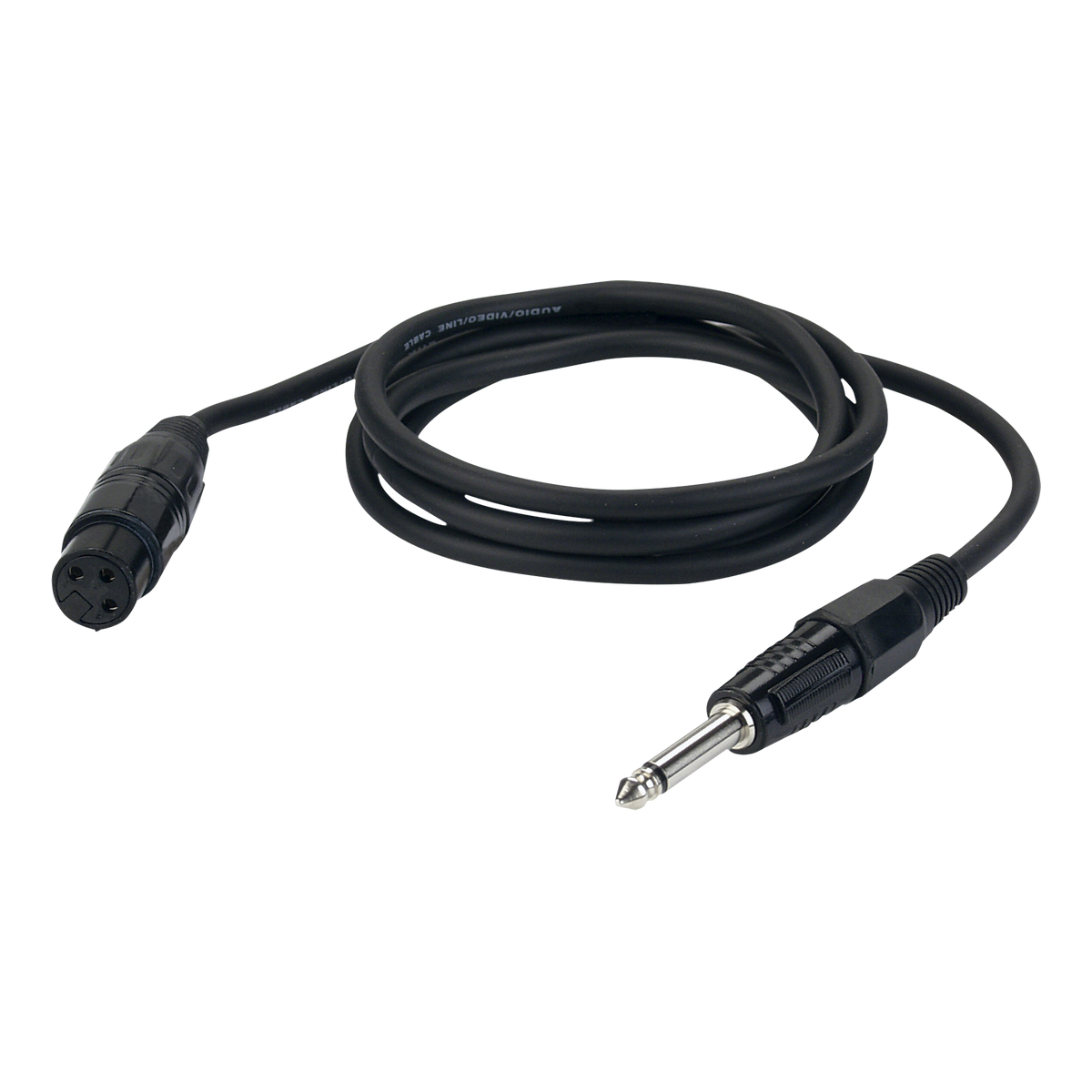 DAP FL02 ongebalanceerde verloopkabel XLR female 3-polig naar jack TS 6,3 mm mono, 1,5 m DAP FL02 ongebalanceerde verloopkabel XLR female 3-polig naar jack TS 6,3 mm mono, 1,5 m
