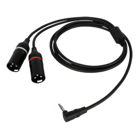 DAP FL118 verloopkabel stereo mini-jack haaks 3,5 mm naar 2× XLR male 3-polig, 0,75 m DAP FL118 verloopkabel stereo mini-jack haaks 3,5 mm naar 2× XLR male 3-polig, 0,75 m
