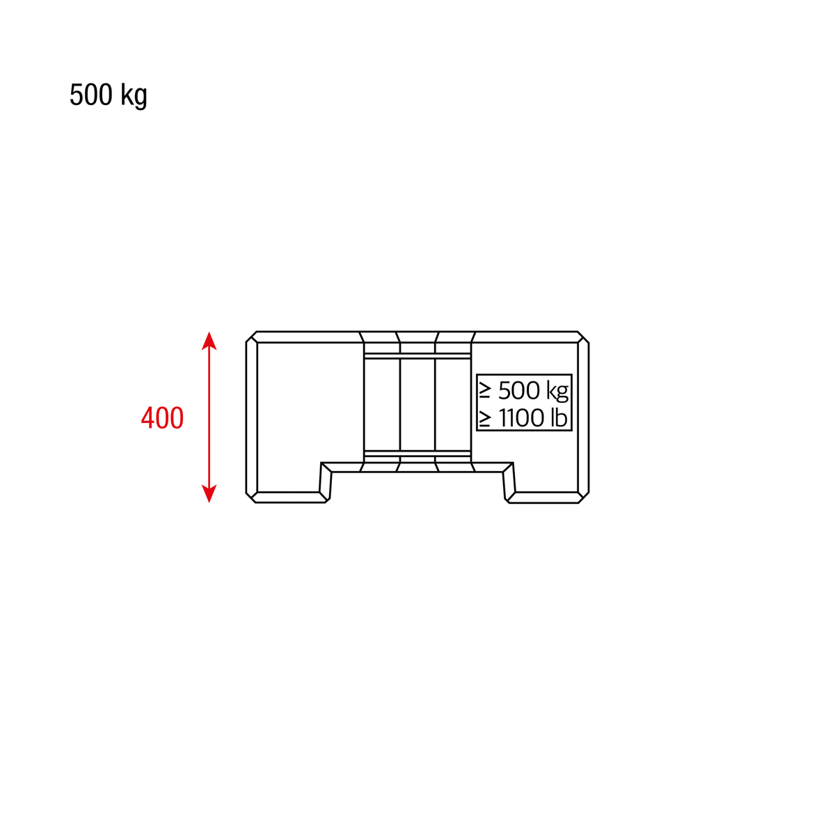 Milos Concrete Ballast Base ballastgewicht 500 kg – 800 x 800 x 400 mm Milos Concrete Ballast Base ballastgewicht 500 kg – 800 x 800 x 400 mm