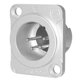 Seetronic XLR 4P Chassis – 4‑polig XLR chassisconnector male, zilver Seetronic XLR 4P Chassis – 4‑polig XLR chassisconnector male, zilver
