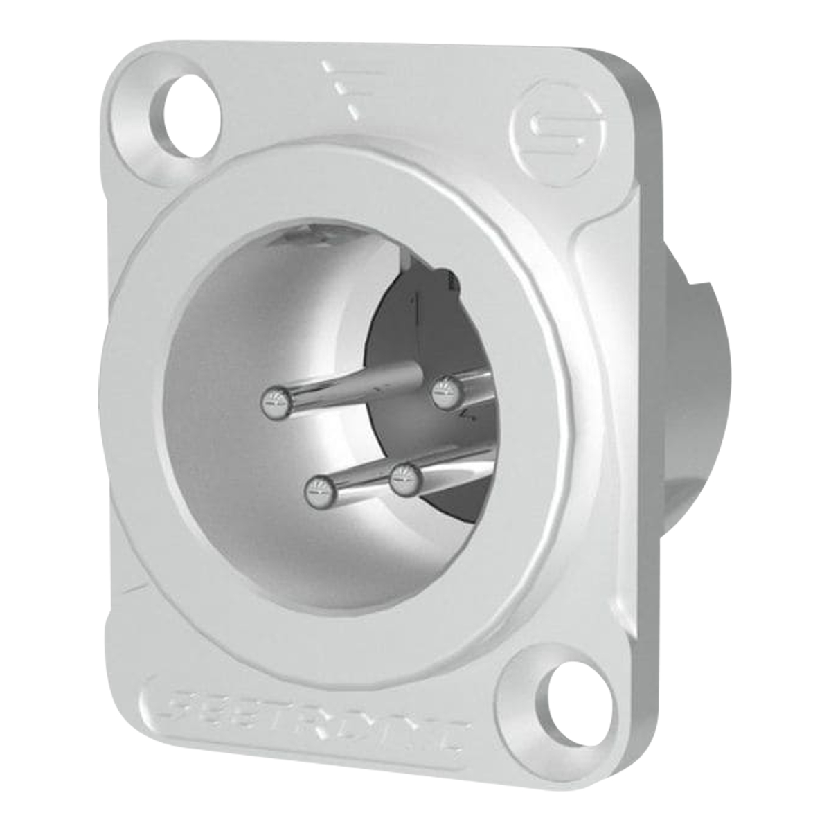Seetronic XLR 4P Chassis – 4‑polig XLR chassisconnector male, zilver Seetronic XLR 4P Chassis – 4‑polig XLR chassisconnector male, zilver