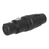 Seetronic XLR 5P Connector – 5-polig XLR female kabelconnector, zwart, vergulde contacten