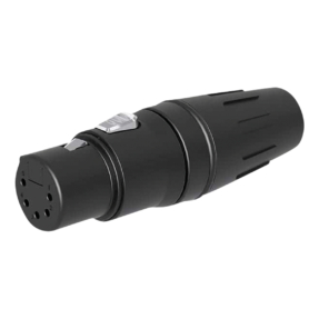 Seetronic XLR 5P Connector – 5-polig XLR female kabelconnector, zwart, vergulde contacten