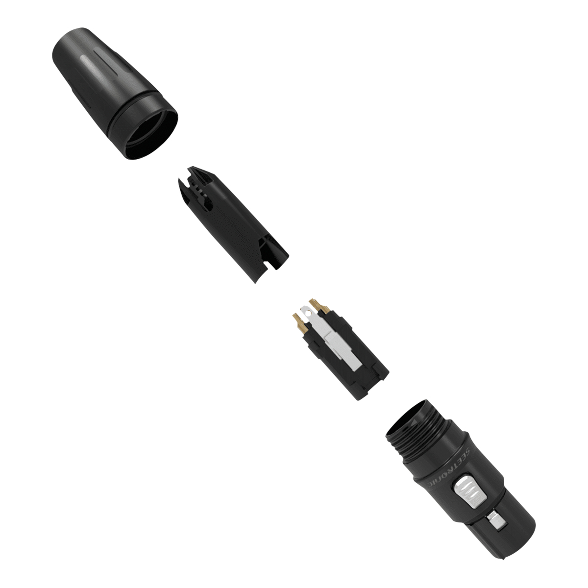 Seetronic XLR 5P Connector – 5-polig XLR female kabelconnector, zwart, vergulde contacten Seetronic XLR 5P Connector – 5-polig XLR female kabelconnector, zwart, vergulde contacten